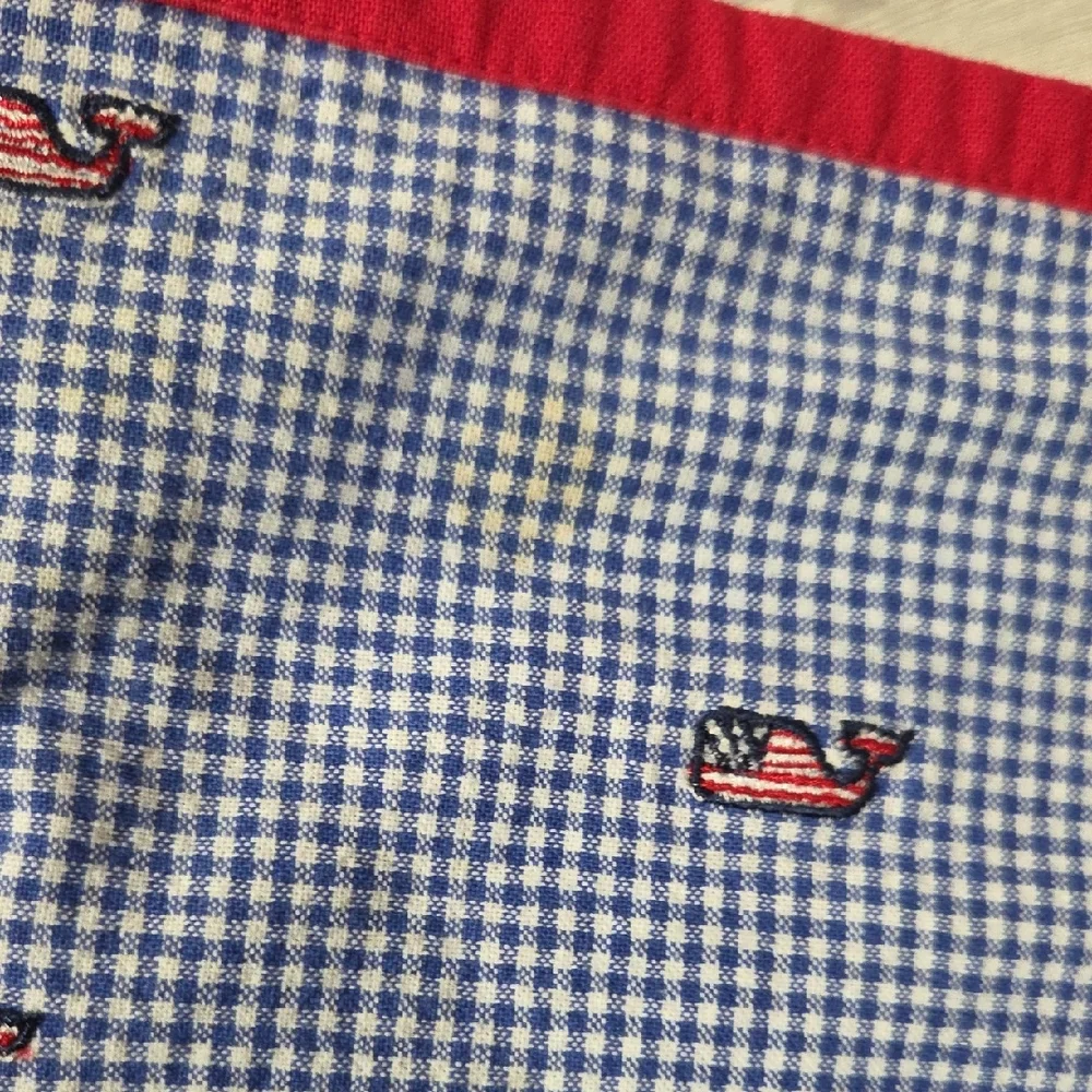 Vineyard Vines Patriotic Blue Checkered Whale Placemats